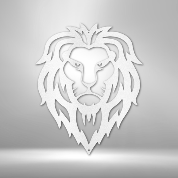 Lion Head Steel Sign Laser Cut Powder Coated Home & Office Metal Wall Decor Mult